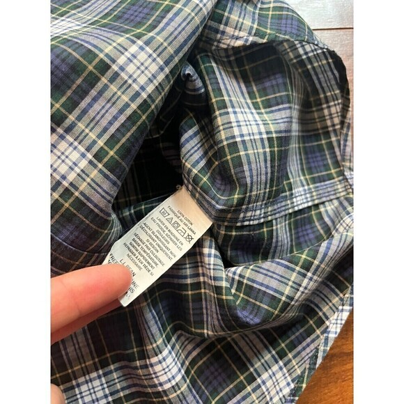 L.L. Bean Mens Traditional Fit Plaid Button Down Long Sleeve Sz L 100% Cotton - Picture 4 of 5